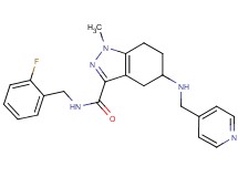 N-(2-fluorobenzyl)-1-methyl-5-[(4-pyridinylmethyl)amino]-4,5,6,7-tetrahydro-1H-indazole-3-carboxamide