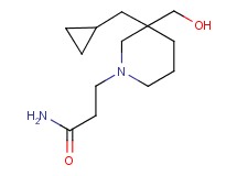 3-[3-(cyclopropylmethyl)-3-(hydroxymethyl)piperidin-1-yl]propanamide