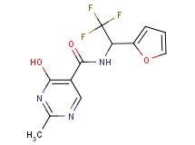 4-hydroxy-2-methyl-N-[2,2,2-trifluoro-1-(2-furyl)ethyl]pyrimidine-5-carboxamide