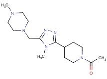 1-{[5-(1-acetylpiperidin-4-yl)-4-methyl-4H-1,2,4-triazol-3-yl]methyl}-4-methylpiperazine