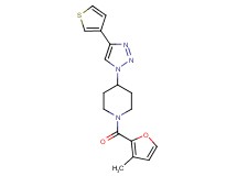 1-(3-methyl-2-furoyl)-4-[4-(3-thienyl)-1H-1,2,3-triazol-1-yl]piperidine
