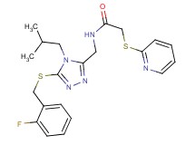 N-({5-[(2-fluorobenzyl)thio]-4-isobutyl-4H-1,2,4-triazol-3-yl}methyl)-2-(2-pyridinylthio)acetamide