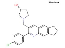(3R)-1-{[2-(4-chlorophenyl)-7,8-dihydro-6H-cyclopenta[g]quinolin-3-yl]methyl}-3-pyrrolidinol