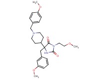 5-(3-methoxybenzyl)-5-[1-(4-methoxybenzyl)-4-piperidinyl]-3-(2-methoxyethyl)-2,4-imidazolidinedione