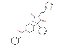 5-[1-(1-cyclohexen-1-ylacetyl)-4-piperidinyl]-5-(3-pyridinyl)-3-[2-(2-thienyl)ethyl]-2,4-imidazolidinedione