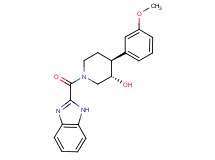 (3S*,4S*)-1-(1H-benzimidazol-2-ylcarbonyl)-4-(3-methoxyphenyl)piperidin-3-ol