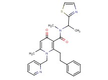 N,6-dimethyl-4-oxo-2-(2-phenylethyl)-1-(2-pyridinylmethyl)-N-[1-(1,3-thiazol-2-yl)ethyl]-1,4-dihydro-3-pyridinecarboxamide