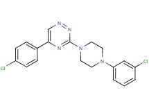 5-(4-chlorophenyl)-3-[4-(3-chlorophenyl)-1-piperazinyl]-1,2,4-triazine