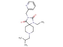 1-ethyl-8-isobutyl-3-(2-pyridinylmethyl)-1,3,8-triazaspiro[4.5]decane-2,4-dione