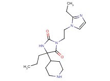 3-[2-(2-ethyl-1H-imidazol-1-yl)ethyl]-5-(4-piperidinyl)-5-propyl-2,4-imidazolidinedione dihydrochloride