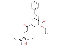 ethyl 1-[3-(3,5-dimethyl-4-isoxazolyl)propanoyl]-4-(2-phenylethyl)-4-piperidinecarboxylate