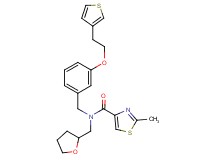 2-methyl-N-(tetrahydro-2-furanylmethyl)-N-{3-[2-(3-thienyl)ethoxy]benzyl}-1,3-thiazole-4-carboxamide