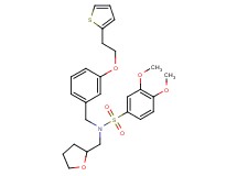 3,4-dimethoxy-N-(tetrahydro-2-furanylmethyl)-N-{3-[2-(2-thienyl)ethoxy]benzyl}benzenesulfonamide