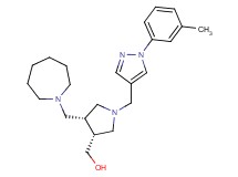 ((3R*,4R*)-4-(azepan-1-ylmethyl)-1-{[1-(3-methylphenyl)-1H-pyrazol-4-yl]methyl}pyrrolidin-3-yl)methanol