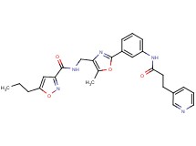 N-{[5-methyl-2-(3-{[3-(3-pyridinyl)propanoyl]amino}phenyl)-1,3-oxazol-4-yl]methyl}-5-propyl-3-isoxazolecarboxamide