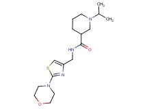 1-isopropyl-N-{[2-(4-morpholinyl)-1,3-thiazol-4-yl]methyl}-3-piperidinecarboxamide