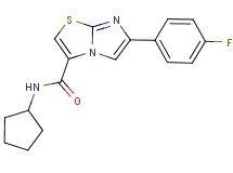 N-cyclopentyl-6-(4-fluorophenyl)imidazo[2,1-b][1,3]thiazole-3-carboxamide