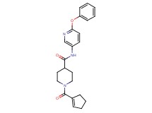 1-(1-cyclopenten-1-ylcarbonyl)-N-(6-phenoxy-3-pyridinyl)-4-piperidinecarboxamide