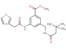methyl 3-{[(3,3-dimethylbutanoyl)amino]methyl}-5-[(3-thienylacetyl)amino]benzoate