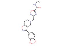 3-{[3-(1,3-benzodioxol-5-yl)-6,7-dihydroisoxazolo[4,5-c]pyridin-5(4H)-yl]methyl}-N-methyl-1,2,4-oxadiazole-5-carboxamide