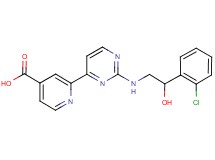 2-(2-{[2-(2-chlorophenyl)-2-hydroxyethyl]amino}pyrimidin-4-yl)isonicotinic acid