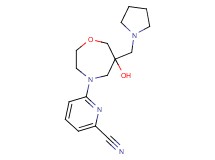 6-[6-hydroxy-6-(pyrrolidin-1-ylmethyl)-1,4-oxazepan-4-yl]pyridine-2-carbonitrile