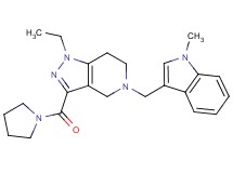 1-ethyl-5-[(1-methyl-1H-indol-3-yl)methyl]-3-(1-pyrrolidinylcarbonyl)-4,5,6,7-tetrahydro-1H-pyrazolo[4,3-c]pyridine