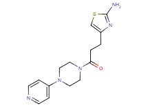 4-[3-oxo-3-(4-pyridin-4-ylpiperazin-1-yl)propyl]-1,3-thiazol-2-amine