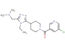 1-(5-{1-[(5-chloropyridin-3-yl)carbonyl]piperidin-4-yl}-4-ethyl-4H-1,2,4-triazol-3-yl)-N,N-dimethylmethanamine