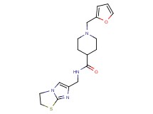 N-(2,3-dihydroimidazo[2,1-b][1,3]thiazol-6-ylmethyl)-1-(2-furylmethyl)-4-piperidinecarboxamide