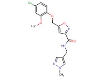 5-[(4-chloro-2-methoxyphenoxy)methyl]-N-[(1-methyl-1H-pyrazol-4-yl)methyl]-3-isoxazolecarboxamide