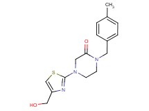 4-[4-(hydroxymethyl)-1,3-thiazol-2-yl]-1-(4-methylbenzyl)-2-piperazinone