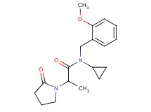 N-cyclopropyl-N-(2-methoxybenzyl)-2-(2-oxopyrrolidin-1-yl)propanamide