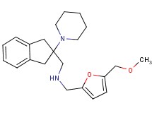 1-[5-(methoxymethyl)-2-furyl]-N-{[2-(1-piperidinyl)-2,3-dihydro-1H-inden-2-yl]methyl}methanamine