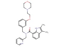 2,3-dimethyl-N-{3-[2-(4-morpholinyl)ethoxy]benzyl}-N-(2-pyridinylmethyl)-1H-indole-7-carboxamide