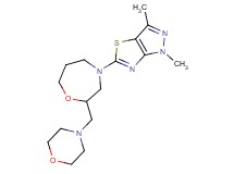 1,3-dimethyl-5-[2-(morpholin-4-ylmethyl)-1,4-oxazepan-4-yl]-1H-pyrazolo[3,4-d][1,3]thiazole