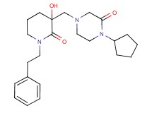 1-cyclopentyl-4-{[3-hydroxy-2-oxo-1-(2-phenylethyl)piperidin-3-yl]methyl}piperazin-2-one