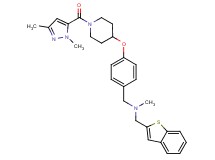 (1-benzothien-2-ylmethyl)[4-({1-[(1,3-dimethyl-1H-pyrazol-5-yl)carbonyl]-4-piperidinyl}oxy)benzyl]methylamine