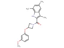 2-{[3-(3-methoxyphenoxy)-1-azetidinyl]carbonyl}-3,5,7-trimethyl-1H-indole