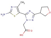 [5-(2-amino-4-methyl-1,3-thiazol-5-yl)-3-(tetrahydrofuran-3-yl)-1H-1,2,4-triazol-1-yl]acetic acid