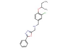 (4-sec-butoxy-3-chlorobenzyl)[(5-phenyl-1,3,4-oxadiazol-2-yl)methyl]amine
