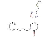 5-{3-[(methylthio)methyl]-1,2,4-oxadiazol-5-yl}-1-(3-phenylpropyl)-2-piperidinone