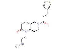 rel-(4aS,8aR)-1-[2-(methylamino)ethyl]-6-[3-(3-thienyl)propanoyl]octahydro-1,6-naphthyridin-2(1H)-one hydrochloride