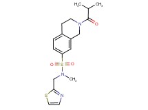 2-isobutyryl-N-methyl-N-(1,3-thiazol-2-ylmethyl)-1,2,3,4-tetrahydroisoquinoline-7-sulfonamide