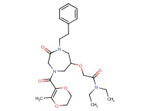 N,N-diethyl-2-{[4-[(3-methyl-5,6-dihydro-1,4-dioxin-2-yl)carbonyl]-2-oxo-1-(2-phenylethyl)-1,4-diazepan-6-yl]oxy}acetamide