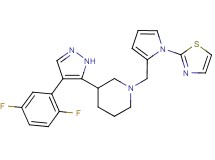 3-[4-(2,5-difluorophenyl)-1H-pyrazol-5-yl]-1-{[1-(1,3-thiazol-2-yl)-1H-pyrrol-2-yl]methyl}piperidine