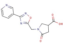 5-oxo-1-[(3-pyridin-3-yl-1,2,4-oxadiazol-5-yl)methyl]pyrrolidine-3-carboxylic acid