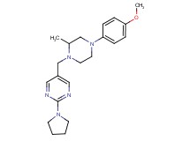 5-{[4-(4-methoxyphenyl)-2-methyl-1-piperazinyl]methyl}-2-(1-pyrrolidinyl)pyrimidine