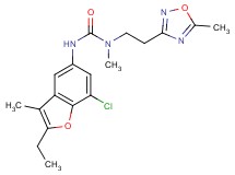 N'-(7-chloro-2-ethyl-3-methyl-1-benzofuran-5-yl)-N-methyl-N-[2-(5-methyl-1,2,4-oxadiazol-3-yl)ethyl]urea