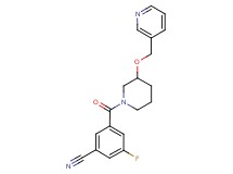 3-fluoro-5-{[3-(3-pyridinylmethoxy)-1-piperidinyl]carbonyl}benzonitrile